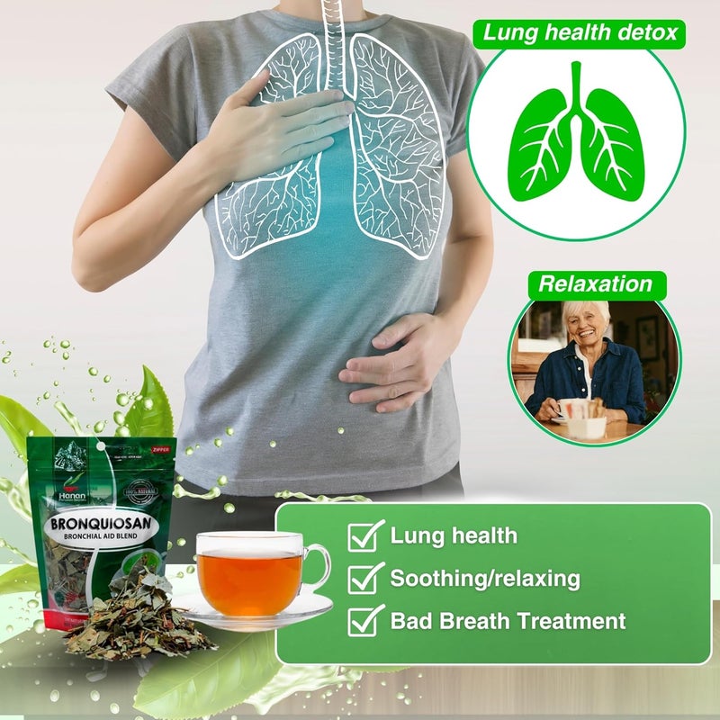 Hanan Peruvian Secrets Hanan Bronquiosan Herbal Tea - 100% Natural Bronchial Aid Blend - Image 4